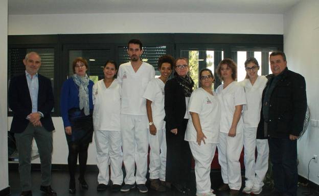 Alumnos del curso con José Manuel Barrio y Víctor Caramanzana. /Jota de la Fuente