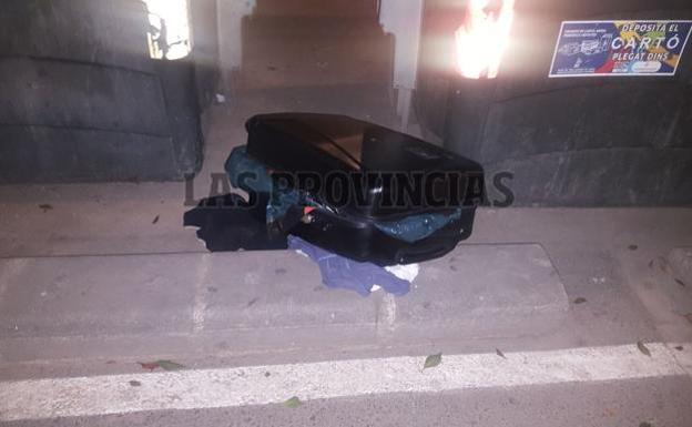 Imagen de los restos encontrados en la calle de Ruzafa./LP