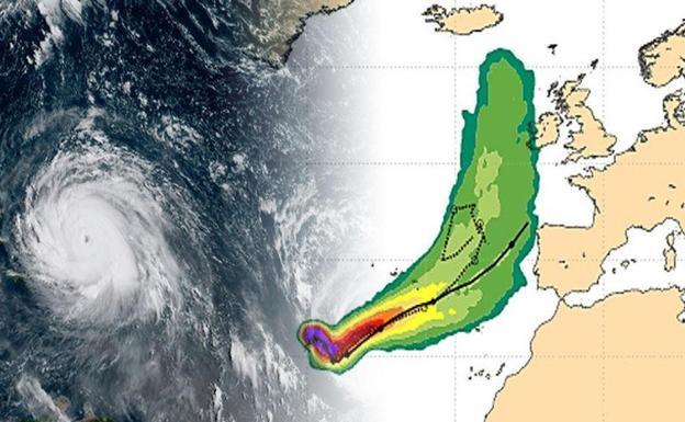 El huracan 'Ophelia' podría llegar a España el lunes. /