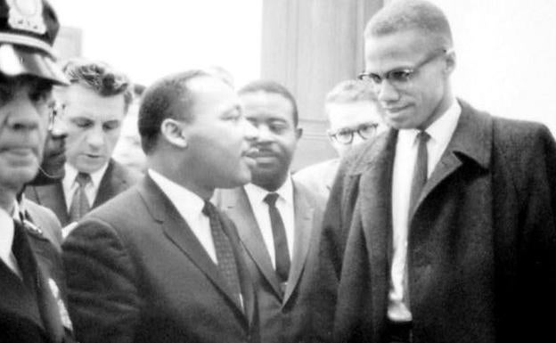 Martin Luther King, Jr.(i) y Malcolm X. /Afp