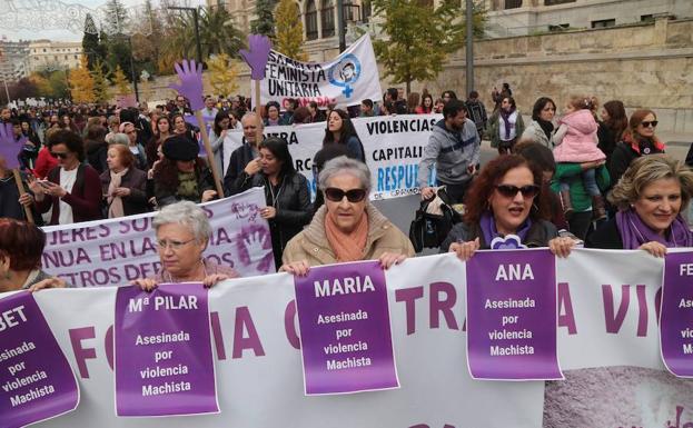 Manifestación en Granada del Día Internacional contra la Violencia de Género. /Pepe Torres (Efe)