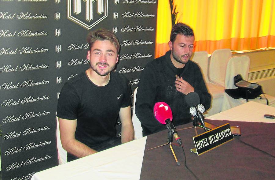 Kevin y Astu, antes de la rueda de prensa de ayer./WORD