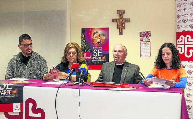 Presentación de la campaña navideña de Cáritas. /Óscar Costa