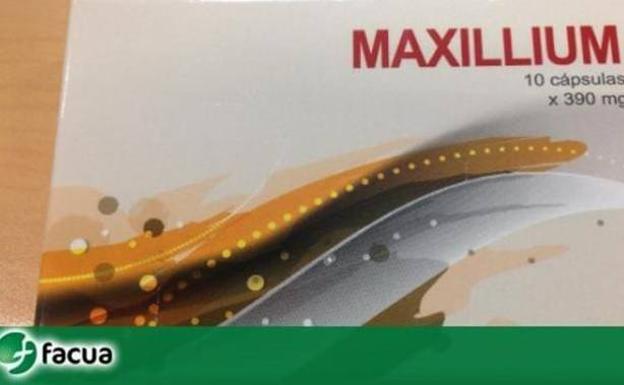 Retiran del mercado el complemento alimenticio Maxillium cápsulas
