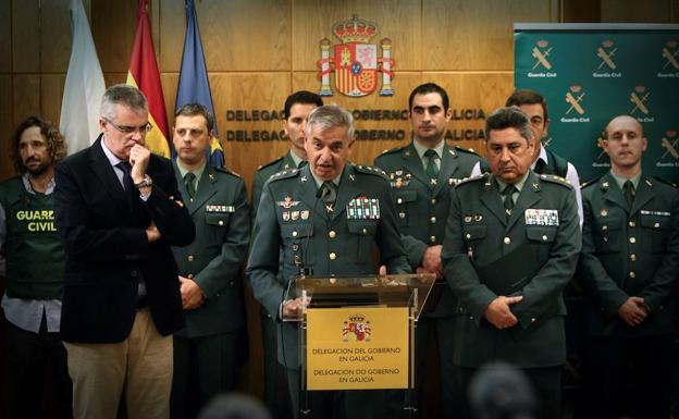 Manuel Sánchez, en su última comparecencia por el caso de Diana Quer. /EFE