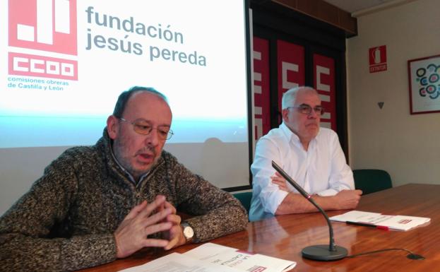 Ignacio Fernández, presidente de la Fundación Jesús Pereda, y Carlos Castedo, secretario sindical de CCOO. /H. Sastre