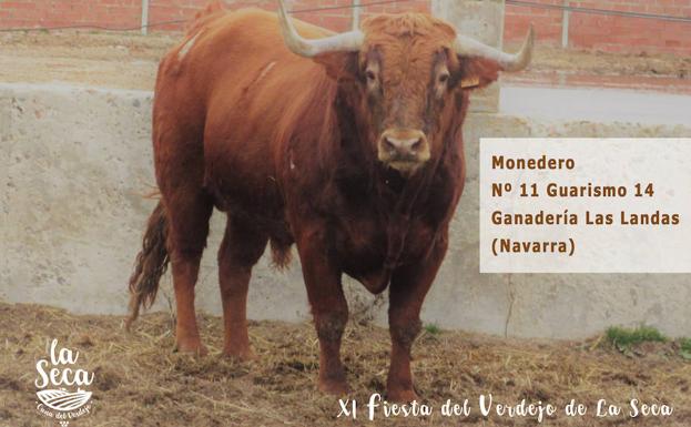 Cartel de 'Monedero', de la ganadería de Las Landas, como Toro del Sarmiento 2018. /El Norte