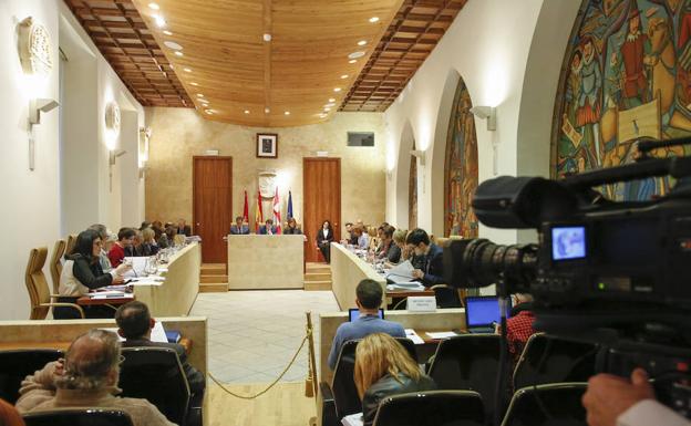 Imagen del pleno municipal de ayer. /LAYA