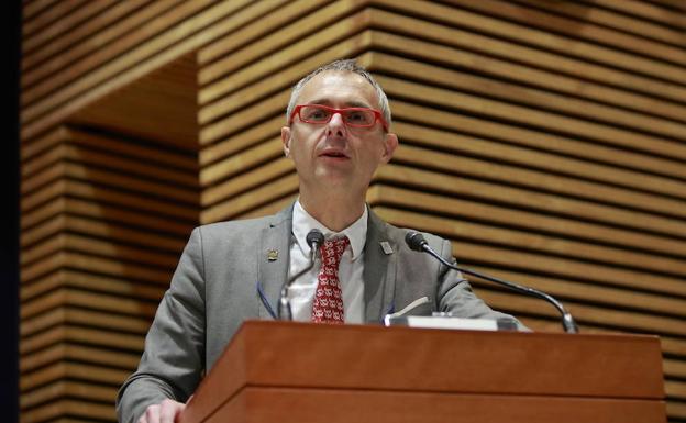 Ricardo Rivero, durante su intervención en la asamblea de Udual en Ciudad de México. /EFE