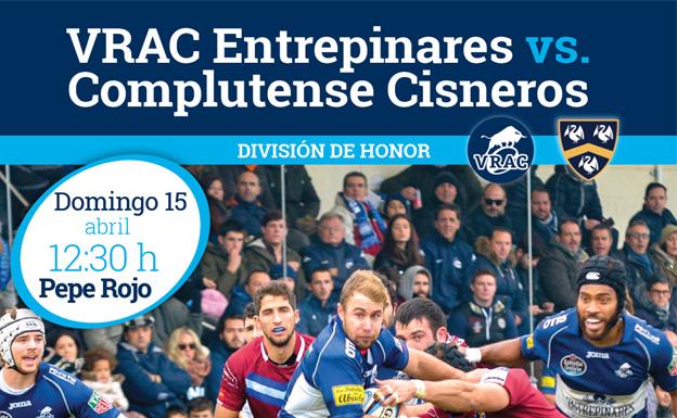 Sorteamos entradas para el partido de rugby entre el Vrac Entrepinares vs. Complutense Cisneros
