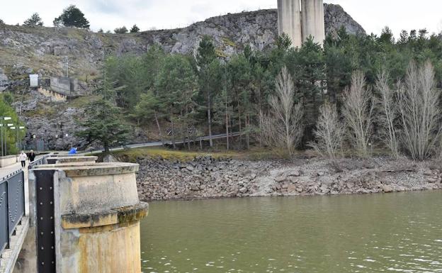 Embalse de Aguilar, este domingo. /Nuria Estalayo