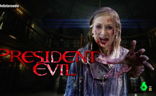 Wyoming «zombifica» a Cifuentes para su nueva película: 'President Evil'.« /La Sexta