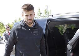 Piqué, en su llegada a Las Rozas / efe./