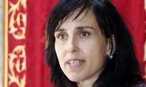 Teresa Lapuerta agradece el premio./ A. Quintero/