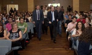 Juan Vicente Herrera, a su llegada al encuentro sobre arquitectura. / EL NORTE/