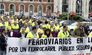 Manifestación de trabajdores de Renfe. EFE/