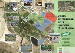 Web de Affinsa, donde presenta Naturávila como la Ciudad Internacional de la Juventud y la Familia./