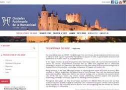 Página web de las Ciudades Patrimonio de la Humanidad en su versión en inglés. / El Norte/