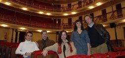 Raul Chacón, Jaroslaw Bielski, Socorro Anadón, Lorena Roncero y Gabriel Garbisu, ayer en Segovia. / A. T./