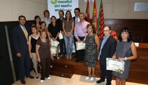 Los premiados posan con la vicepresidenta de la Junta y el delegado en Zamora. ::
ICAL/