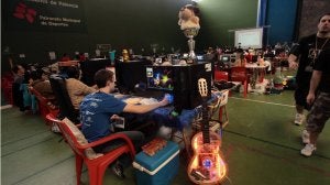 Algunos de los participantes en la pasada edición de la fiesta Pallantia en Red, en el frontón Eras de Santa Marina. :: MERCHE DE LA FUENTE/