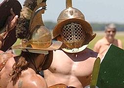 Lucha de gladiadores en la Villa Romana de Almenara. :: EL NORTE/