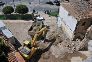 Inicio del derribo. ::
M. BARROSO/