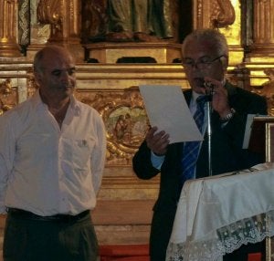 El alcalde, Alfonso Gordaliza, junto a Rafael Gómez . ::
P. CRESPO/