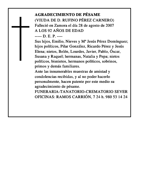 DO NTILDE A M ORDF NATIVIDAD DOM IACUTE NGUEZ MART IACUTE N