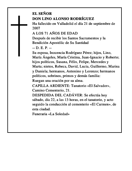 DON LINO ALONSO RODRÍGUEZ