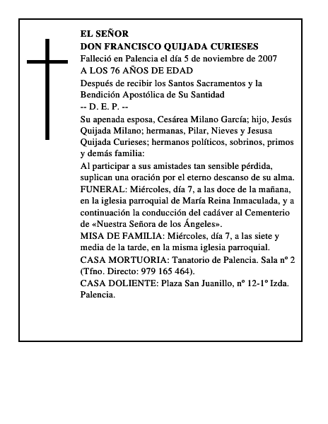 DON FRANCISCO QUIJADA CURIESES