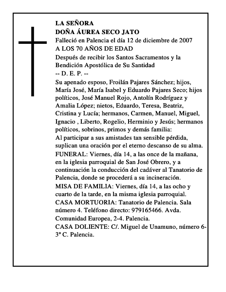 DOÑA ÁUREA SECO JATO