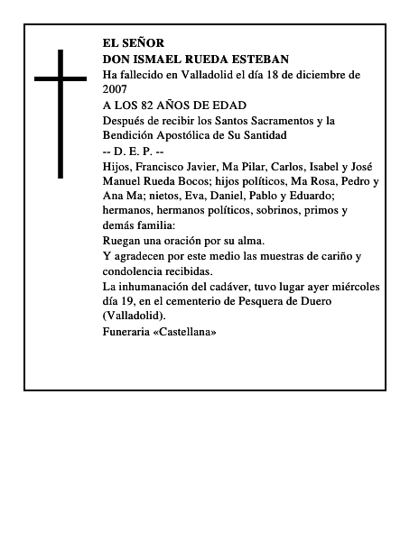DON ISMAEL RUEDA ESTEBAN