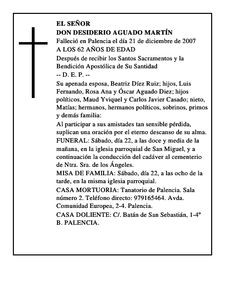 DON DESIDERIO AGUADO MARTÍN
