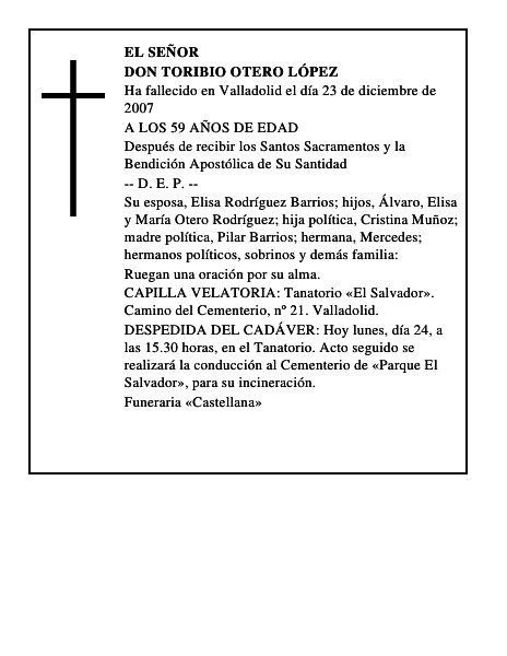 DON TORIBIO OTERO LÓPEZ