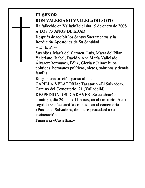DON VALERIANO VALLELADO SOTO