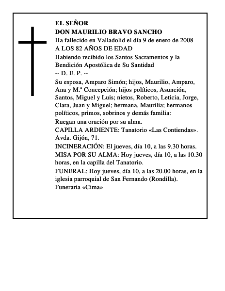 DON MAURILIO BRAVO SANCHO