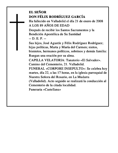 DON FÉLIX RODRÍGUEZ GARCÍA