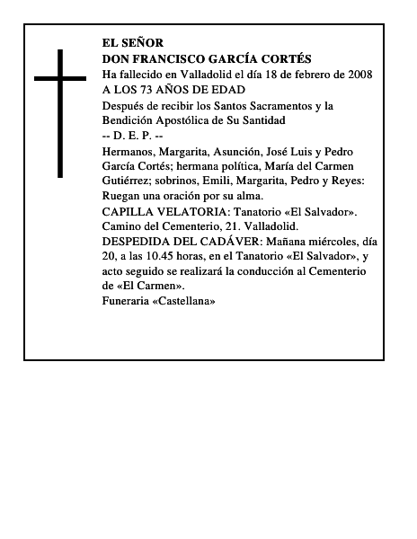 DON FRANCISCO GARCÍA CORTÉS