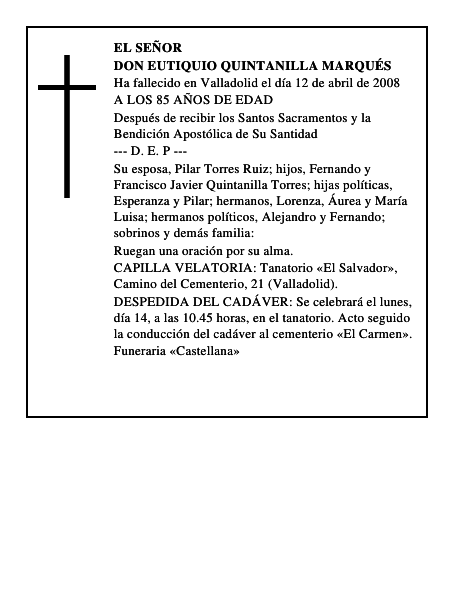 DON EUTIQUIO QUINTANILLA MARQUÉS