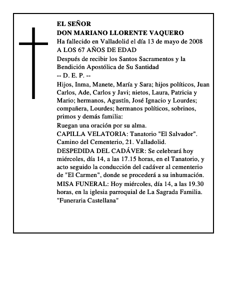 DON MARIANO LLORENTE VAQUERO