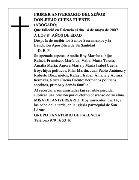 DON JULIO CUENA FUENTE