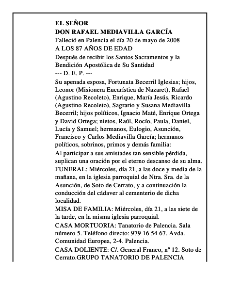 DON RAFAEL MEDIAVILLA GARCÍA