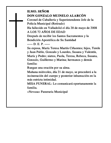 DON GONZALO MUINELO ALARCÓN