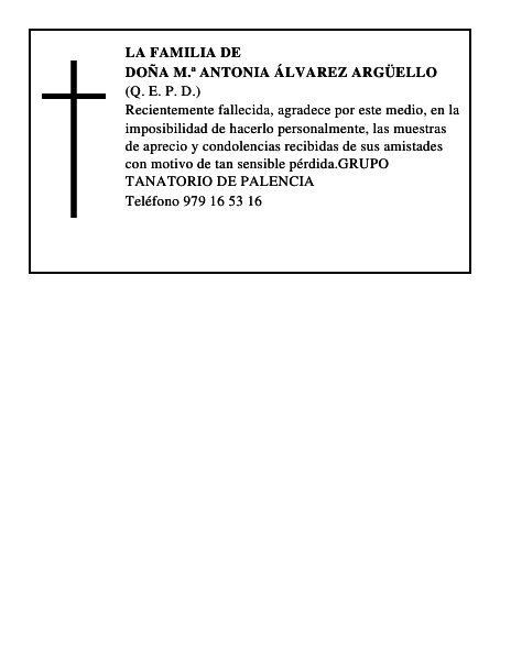 DOÑA M.ª ANTONIA ÁLVAREZ ARGÜELLO