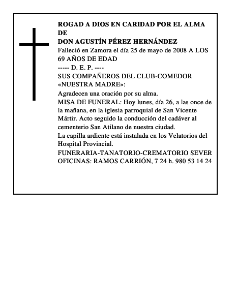 DON AGUSTÍN PÉREZ HERNÁNDEZ