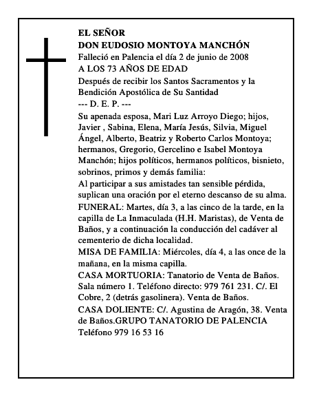 DON EUDOSIO MONTOYA MANCHÓN