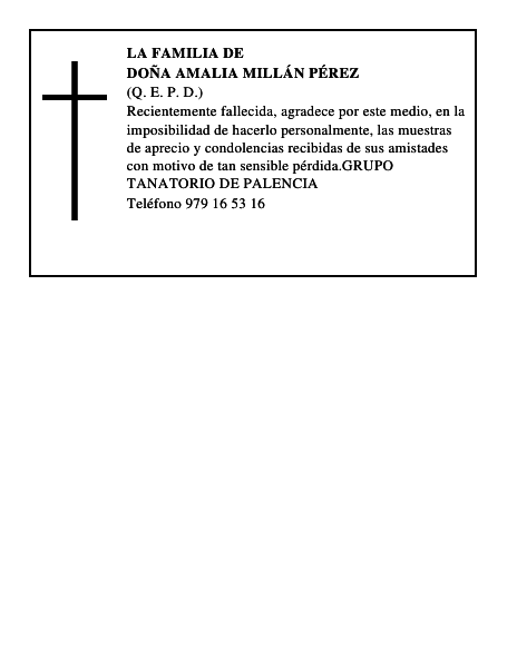 DOÑA AMALIA MILLÁN PÉREZ