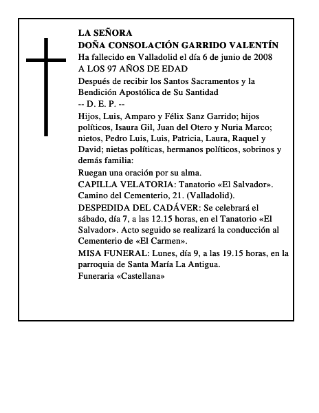 DOÑA CONSOLACIÓN GARRIDO VALENTÍN