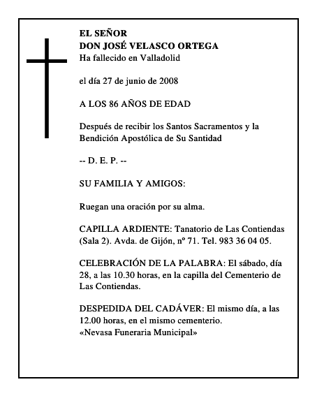 DON JOSÉ VELASCO ORTEGA